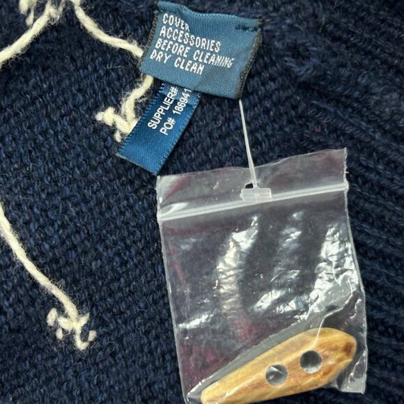 NEW Vintage Polo Ralph Lauren Intarsia Fair Isle Sweater!  Navy  Wooden Toggles - Picture 4 of 4